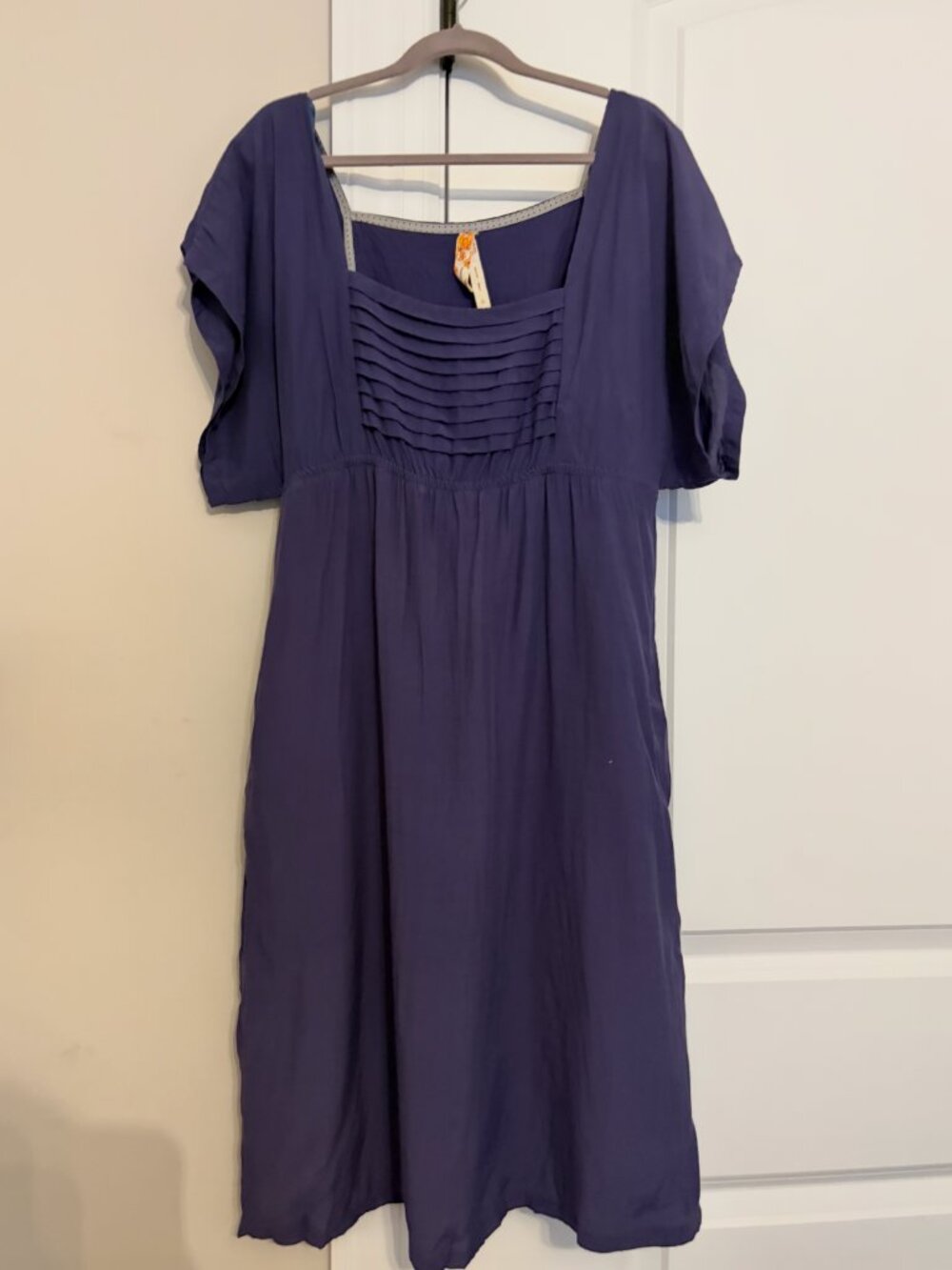 Maeve by Anthropologie Pleated Imperial Dress | Size S | Purple Blue Indigo